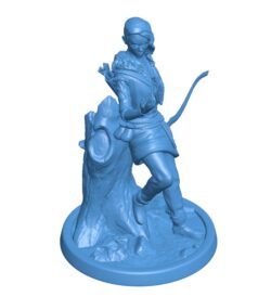 Female hunter B0011321 3d model file for 3d printer