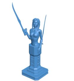 Female swordsman B0011433 3d model file for 3d printer
