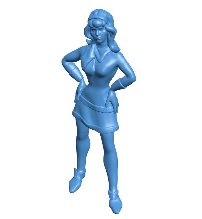 Female waitress B0011396 3d model file for 3d printer