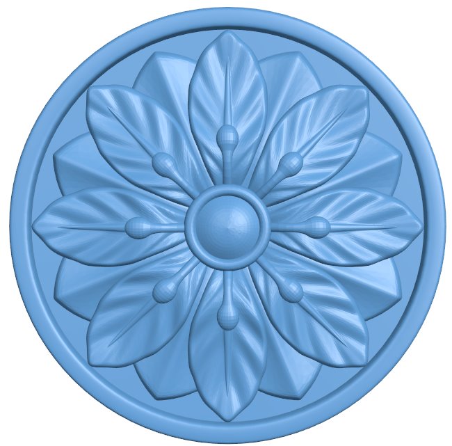 Flower pattern T0010240 download free stl files 3d model for CNC wood carving