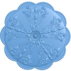 Flower pattern T0010667 download free stl files 3d model for CNC wood carving