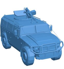 GAZ-2975 Tiger car B0011239 3d model file for 3d printer