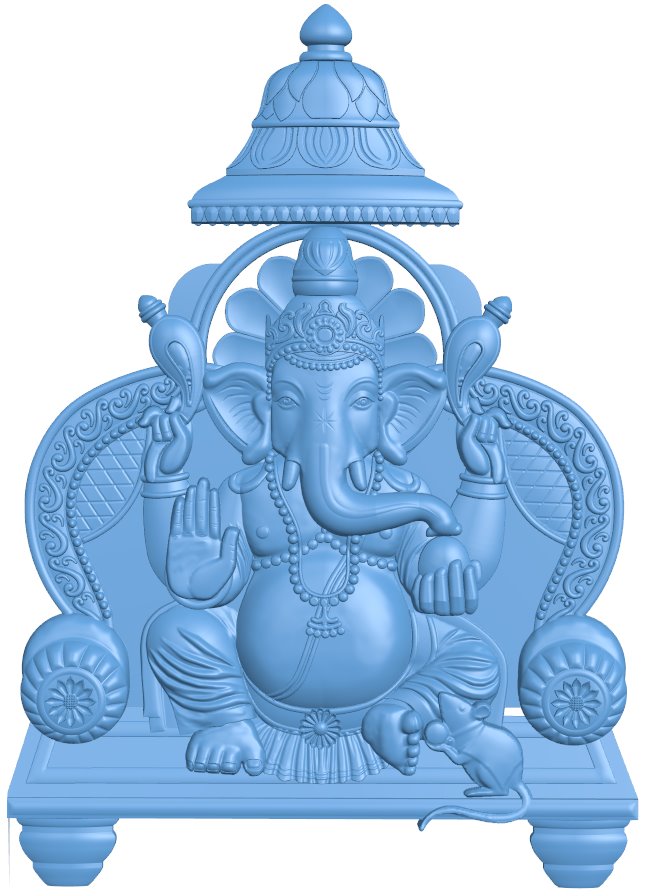 Ganesha T0010080 download free stl files 3d model for CNC wood carving