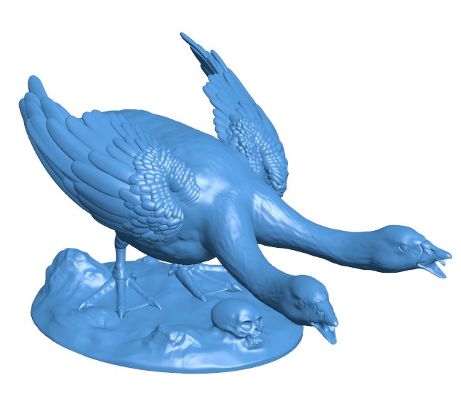 Giant two-headed goose B0011458 3d model file for 3d printer