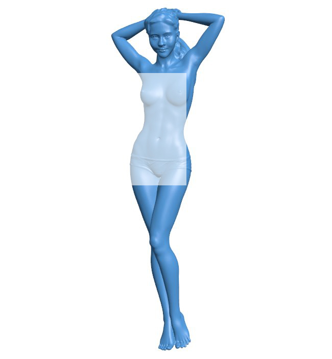 Girl posing B0011285 3d model file for 3d printer