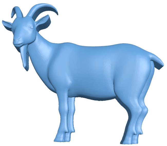 Goat T0010401 download free stl files 3d model for CNC wood carving