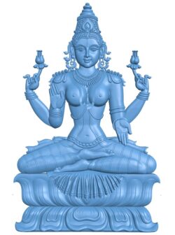 Goddess Laxmi Lakshmi T0010081 download free stl files 3d model for CNC wood carving