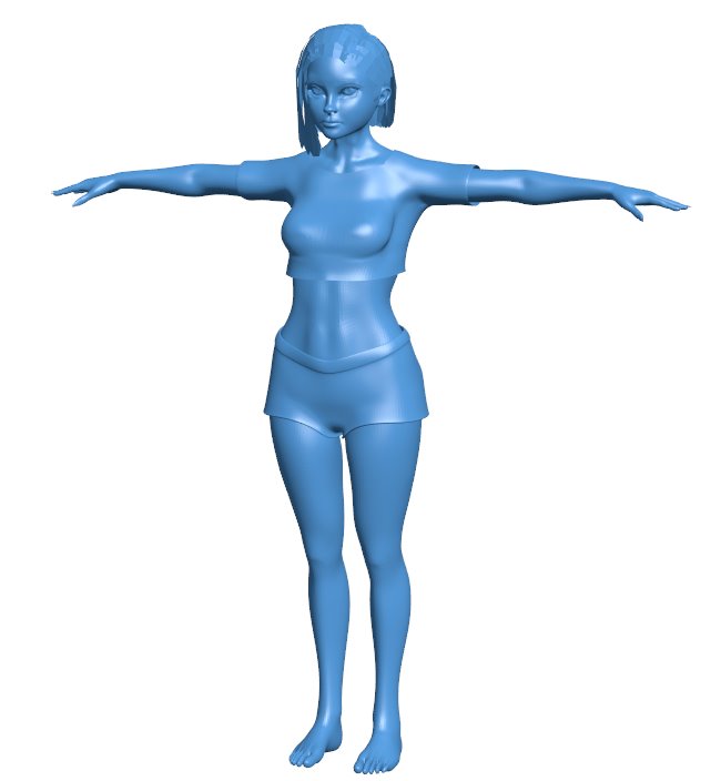 Goth Female B0011467 3d model file for 3d printer