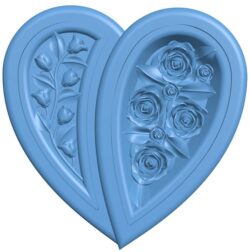 Heart pattern T0010402 download free stl files 3d model for CNC wood carving