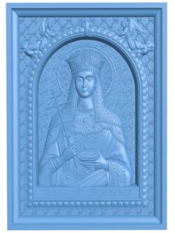 Icon of St. Equal to the Apostles Queen Helen T0010120 download free stl files 3d model for CNC wood carving