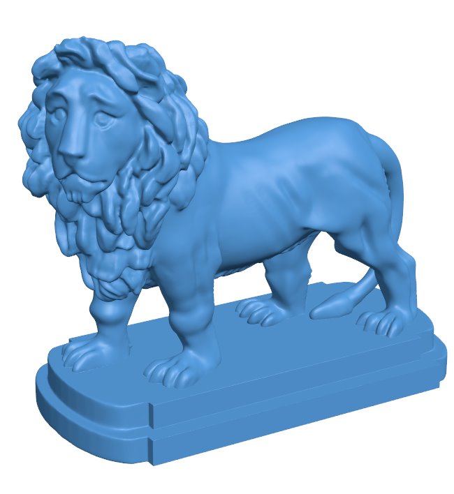 Lion at Westminster Southbank, London B001135 3d model file for 3d printer