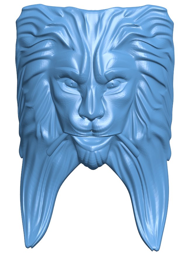 Lion head pattern T0010271 download free stl files 3d model for CNC wood carving