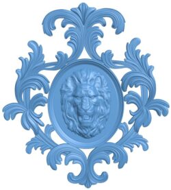 Lion head pattern T0010314 download free stl files 3d model for CNC wood carving