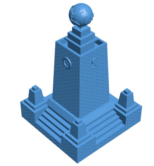 Middle of the World Monument - Equator , Ecuador B0011482 3d model file for 3d printer