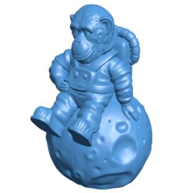 Monkey astronaut B0011471 3d model file for 3d printer