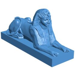 Sphinx at Cleopatra’s Needle, Embankment, London B0011352 3d model file for 3d printer