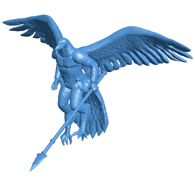 The Aarakocra Race for Dungeons B0011465 3d model file for 3d printer