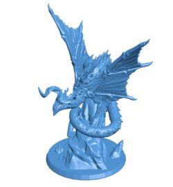 The dragon perches on the mountain B0011442 3d model file for 3d printer