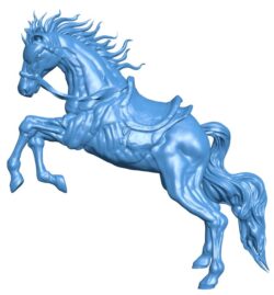 The horse is jumping B0011382 3d model file for 3d printer