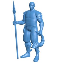 The warrior blows the horn B0011251 3d model file for 3d printer