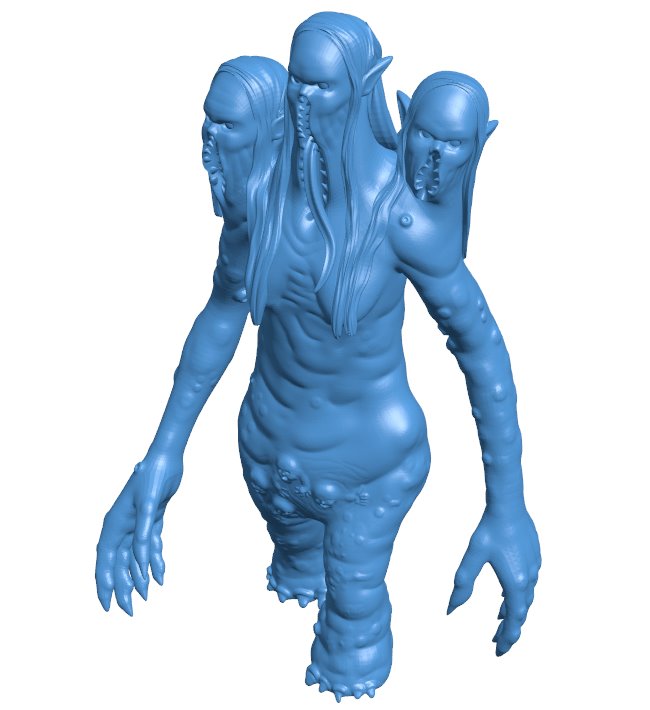 Three-headed devil B0011369 3d model file for 3d printer