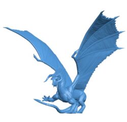 Two-horned dragon B0011277 3d model file for 3d printer