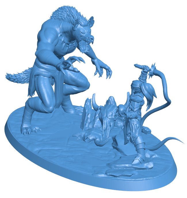 Vampires and werewolves B0011513 3d model file for 3d printer