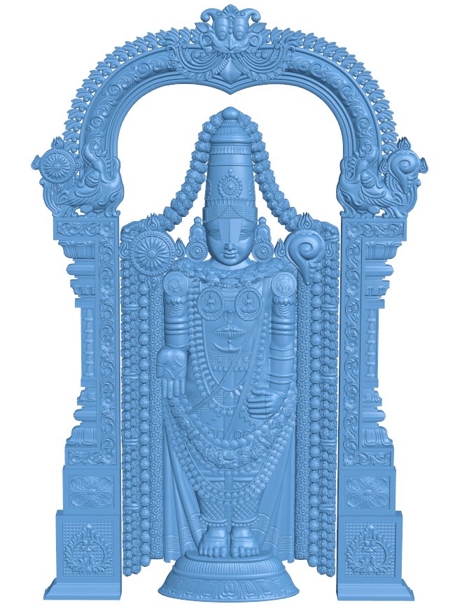 Venkateswara T0010140 download free stl files 3d model for CNC wood carving