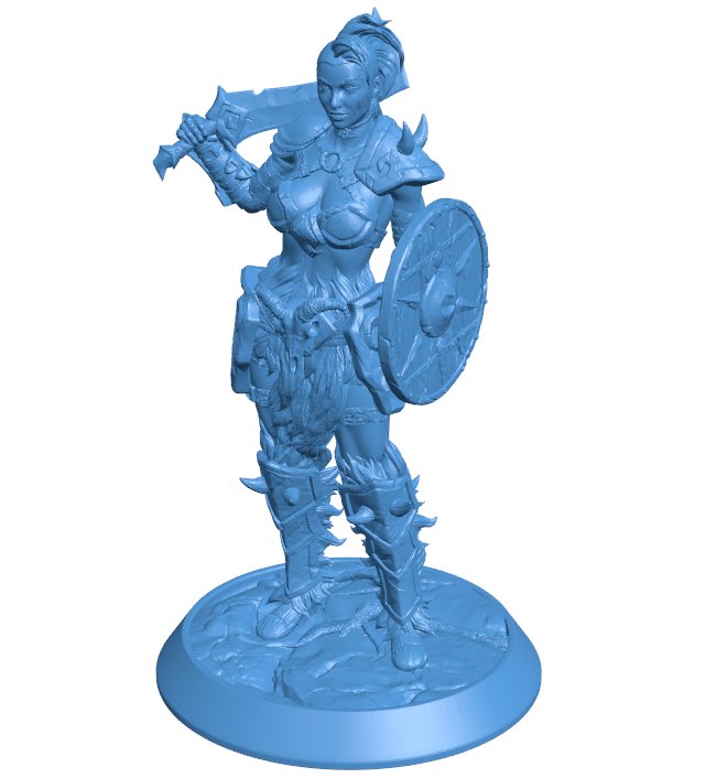 Viking girl B0011397 3d model file for 3d printer