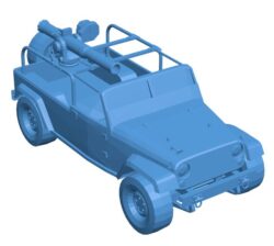 jeep with gun B0011269 3d model file for 3d printer