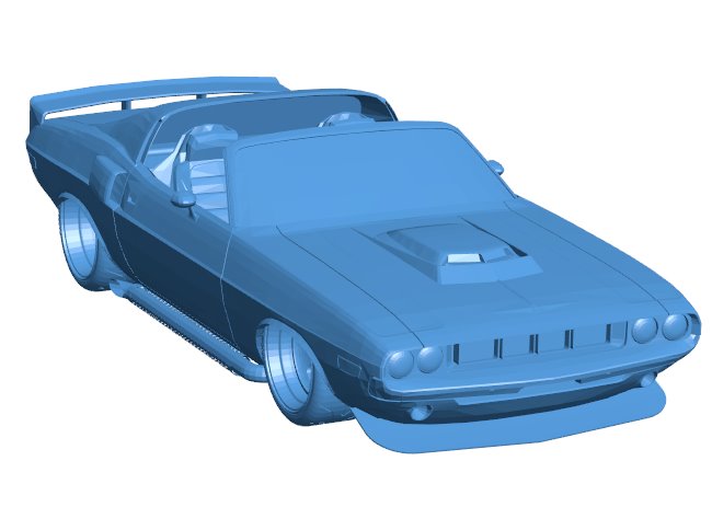 1969 Dodge charger concept car B0011604 3d model file for 3d printer