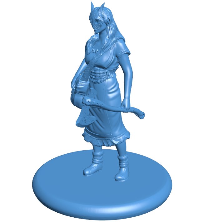 Aboriginal woman wearing mask B0011629 3d model file for 3d printer