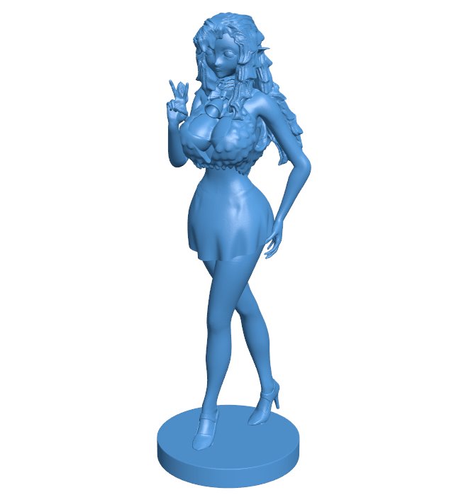 Anime Girl B0011589 3d model file for 3d printer