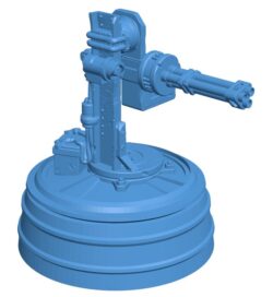 Automatic Gatling gun turret B0011822 3d model file for 3d printer
