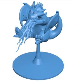 Baby dragon breathes fire B0011692 3d model file for 3d printer