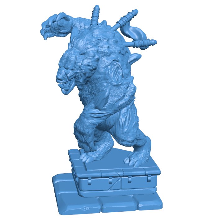 Bear warrior B0011548 3d model file for 3d printer