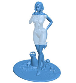 Beautiful female police officer B0011555 3d model file for 3d printer