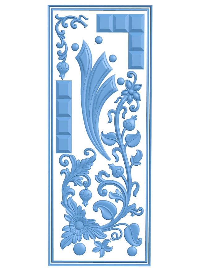 Door frame pattern T0010783 download free stl files 3d model for CNC wood carving