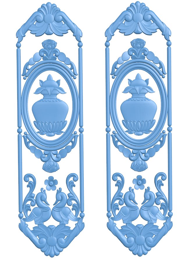 Door frame pattern T0010873 download free stl files 3d model for CNC wood carving