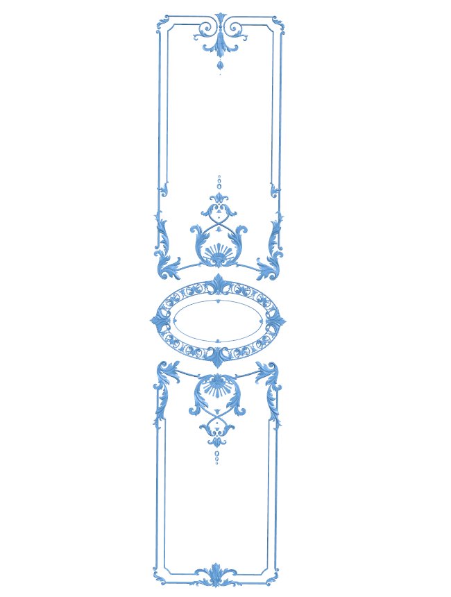 Door frame pattern T0011142 download free stl files 3d model for CNC wood carving