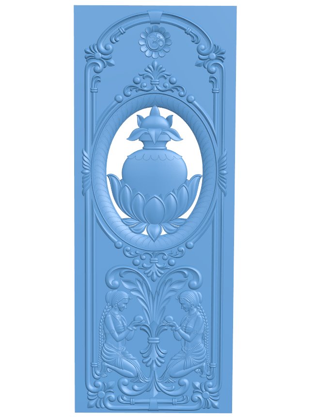 Door pattern T0010827 download free stl files 3d model for CNC wood carving