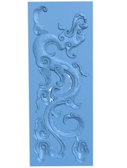 Dragon pattern T0010949 download free stl files 3d model for CNC wood carving