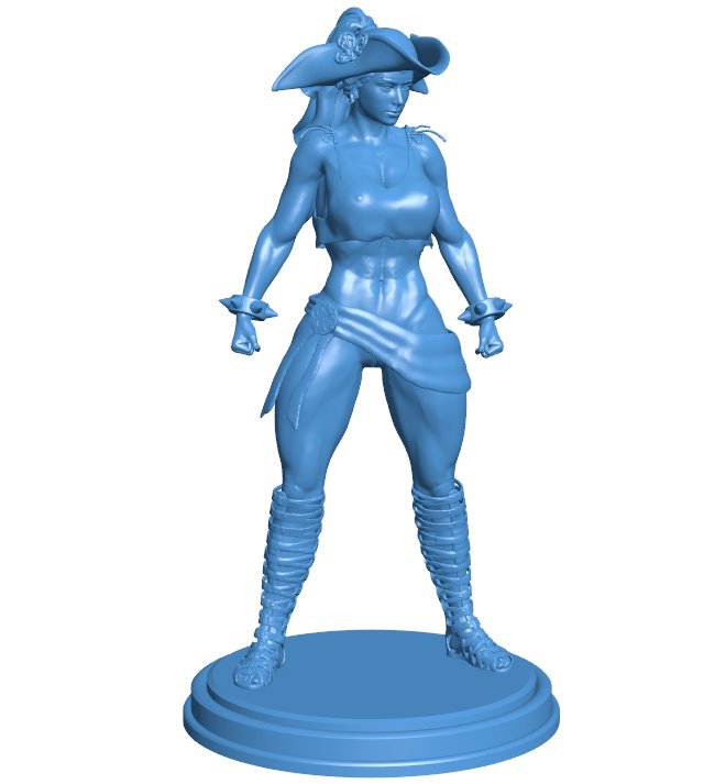 Female black dragon fighter B0011547 3d model file for 3d printer