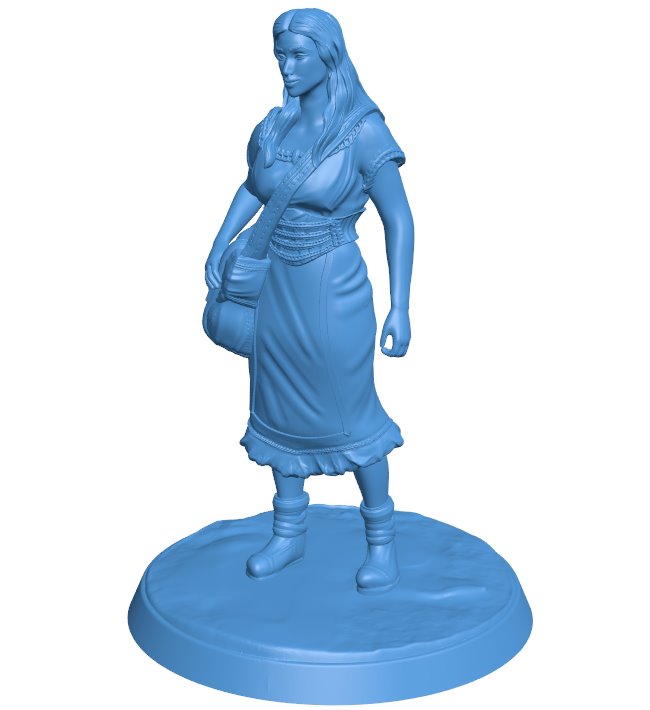 Female pedestrian B0011631 3d model file for 3d printer