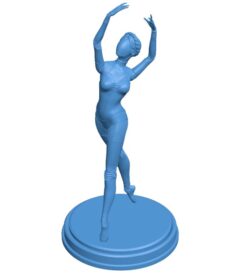 Female robot dancing ballet B0011593 3d model file for 3d printer