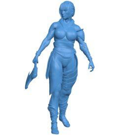 Female warrior and ax B0011770 3d model file for 3d printer