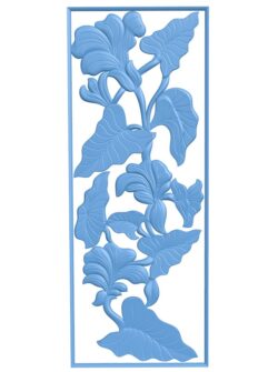 Flower painting T0010761 download free stl files 3d model for CNC wood carving