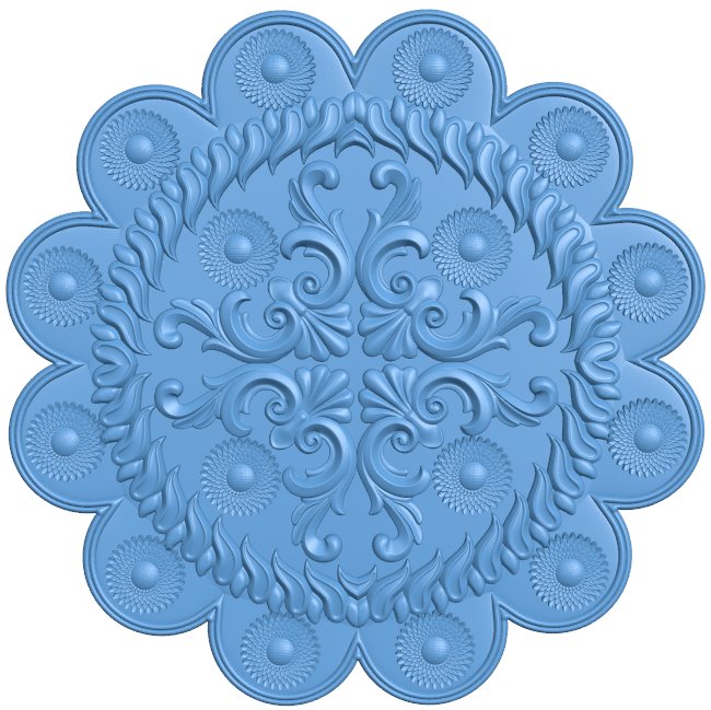 Flower pattern T0010950 download free stl files 3d model for CNC wood carving