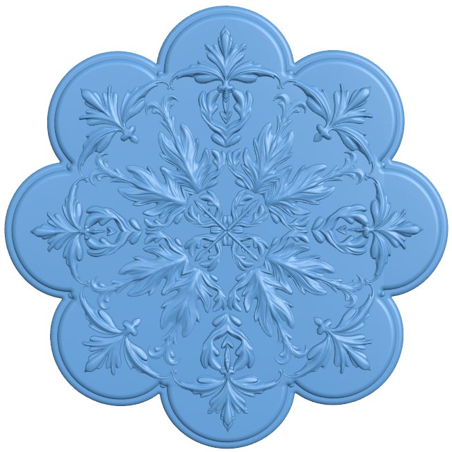 Flower pattern T0010951 download free stl files 3d model for CNC wood carving