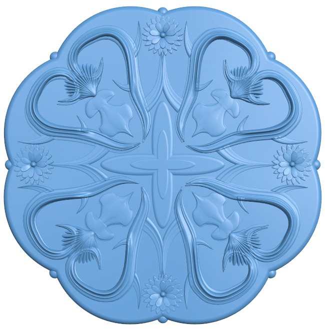 Flower pattern T0010986 download free stl files 3d model for CNC wood carving